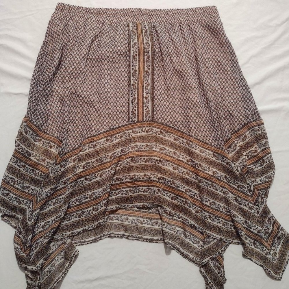 Knox Rose | Floral Patterned Mid-Length Skirt | Size XXL